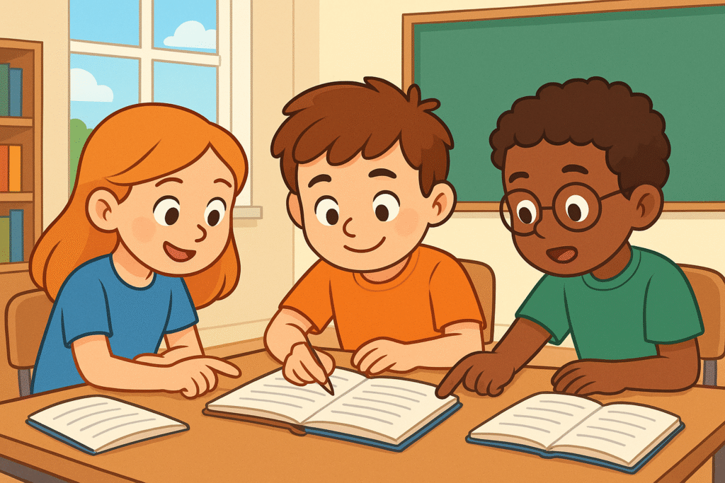 students learn writing with dictogloss 